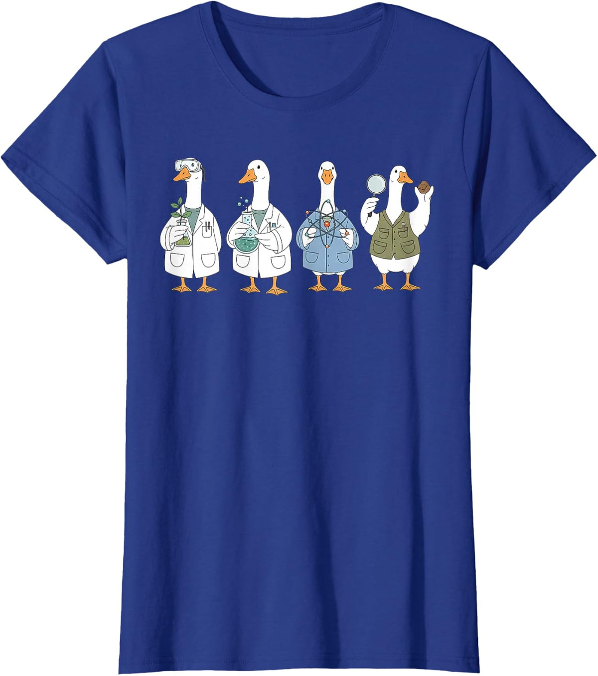 Science Teacher Silly Goose Humor Teaching Life Scientist T-Shirt - Royal Blue