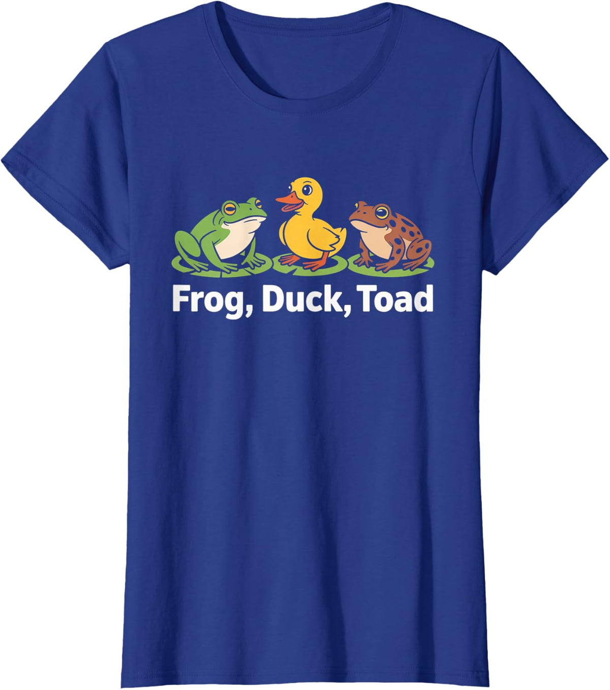 Frog Duck Toad Zoological Funny Protest for Men Women T-Shirt - Royal Blue