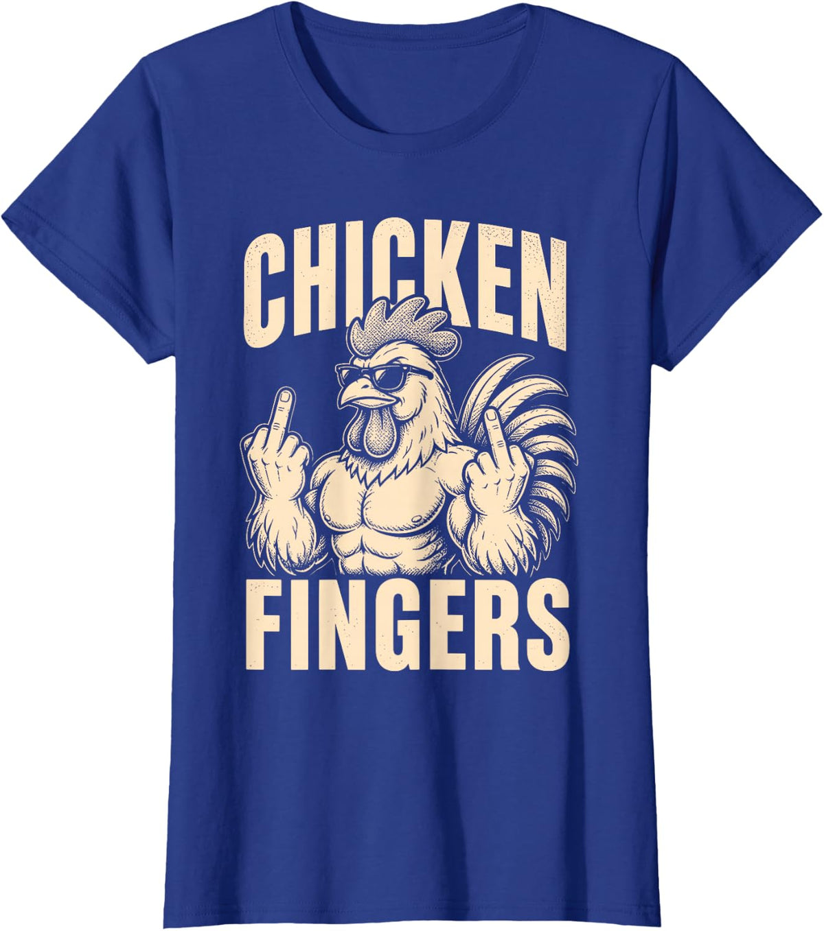 Chicken Fingers Design for Men Women Kids Fried Stuff T-Shirt - Royal Blue