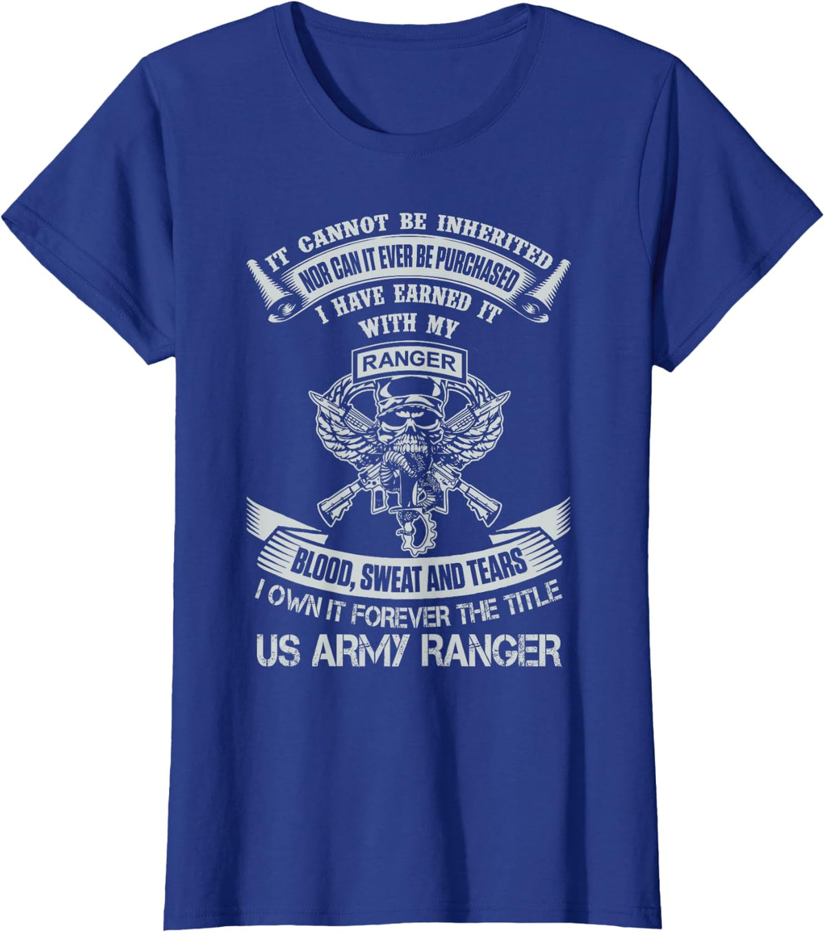 Own It Forever The Title US Army Ranger Veteran T-Shirt - Royal Blue