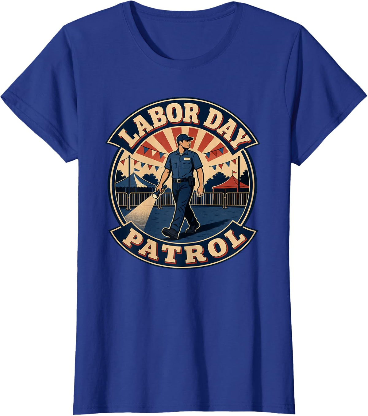 Labor Day Patrol Security Officer T-Shirt - Royal Blue