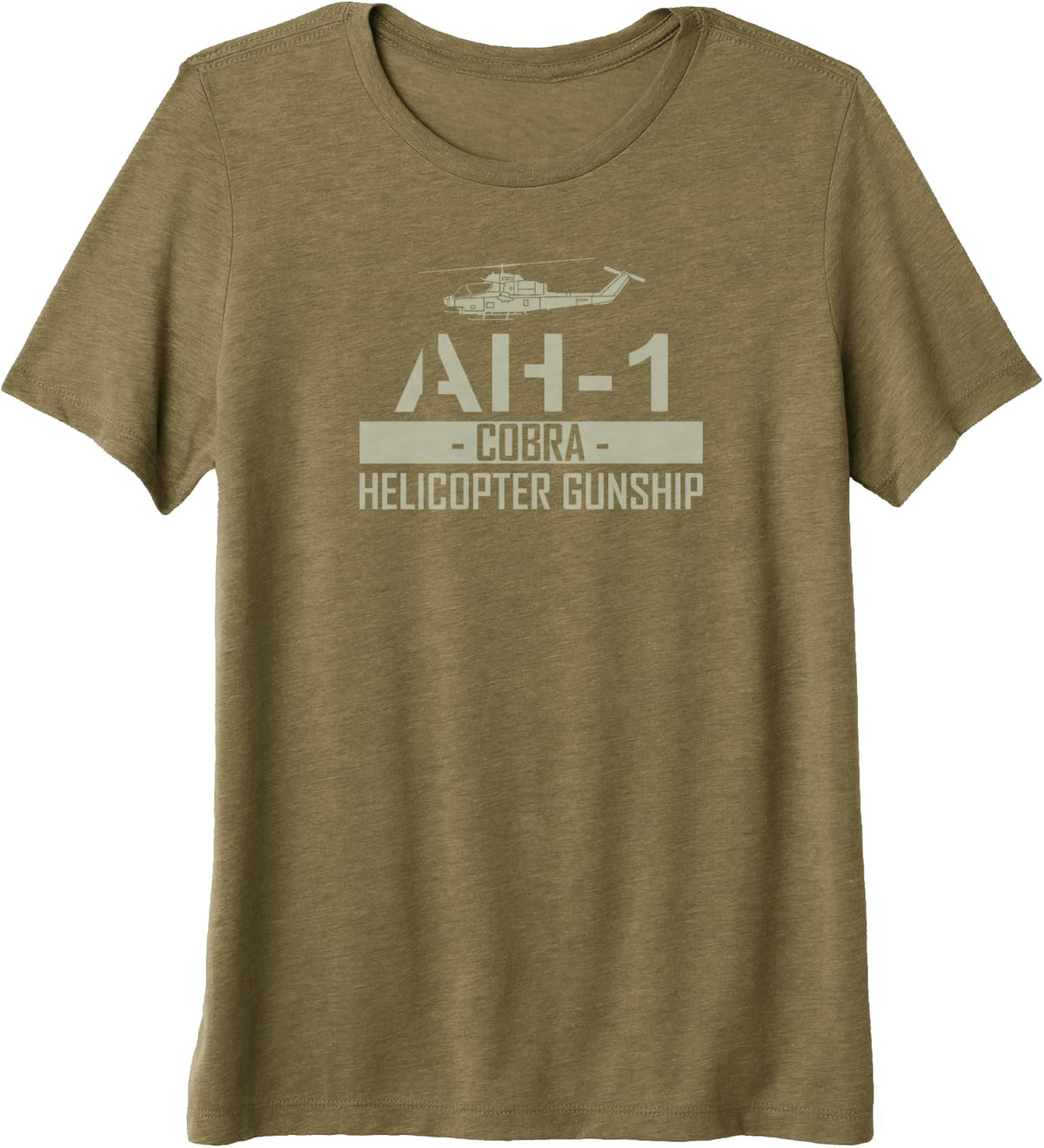 AH-1 Cobra Helicopter Gunship T-shirt - Olive Green