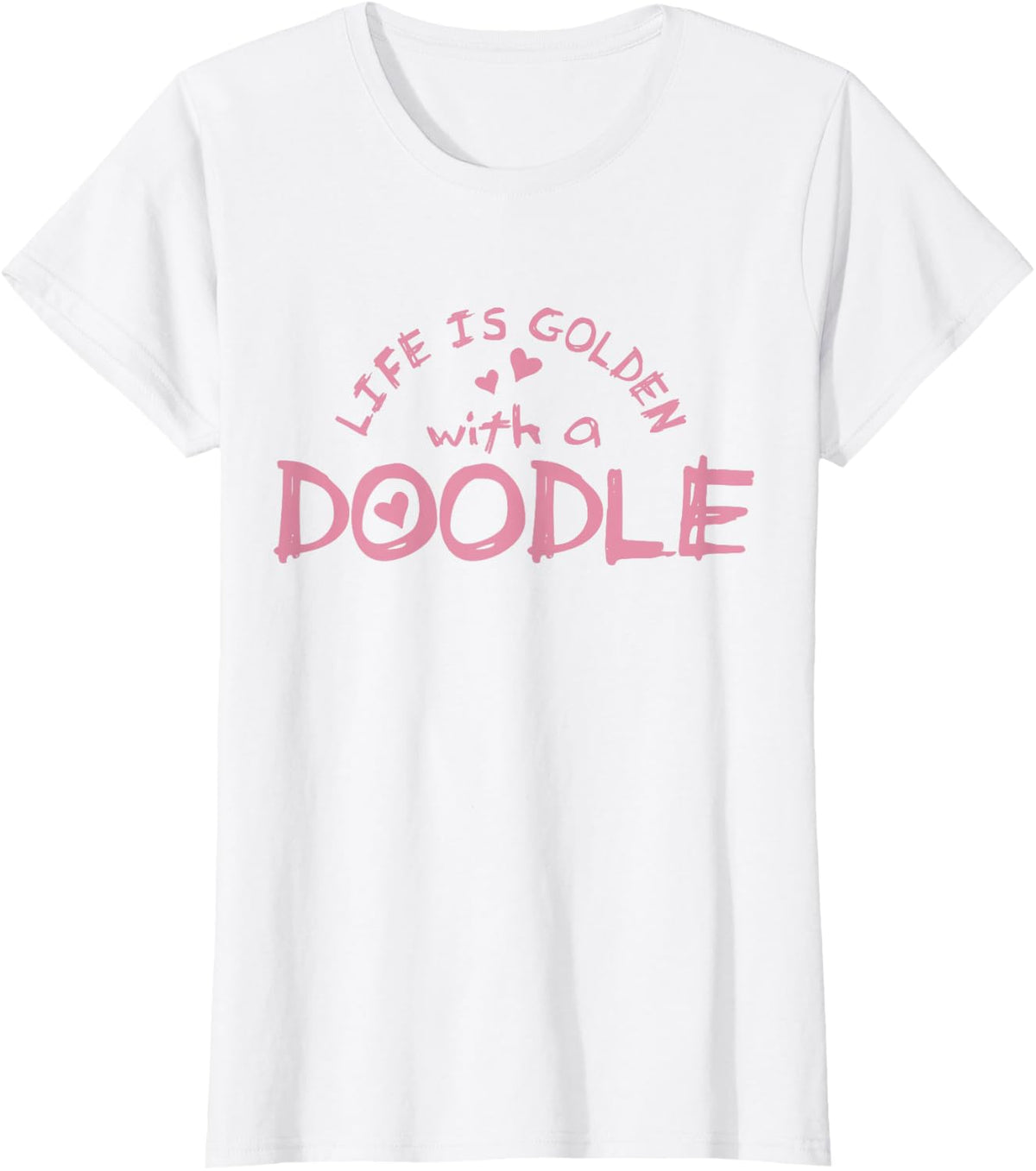 Goldendoodle Dog Life Is Golden With A Doodle Dog Gift T-Shirt - White