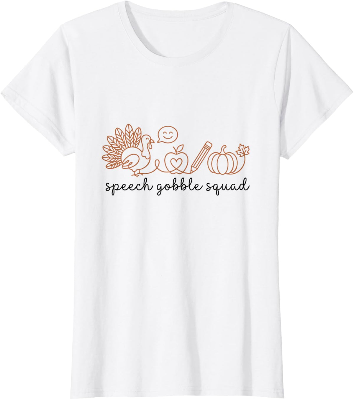 Speech Gobble Squad for Thanksgiving SLP Teams T-Shirt - White