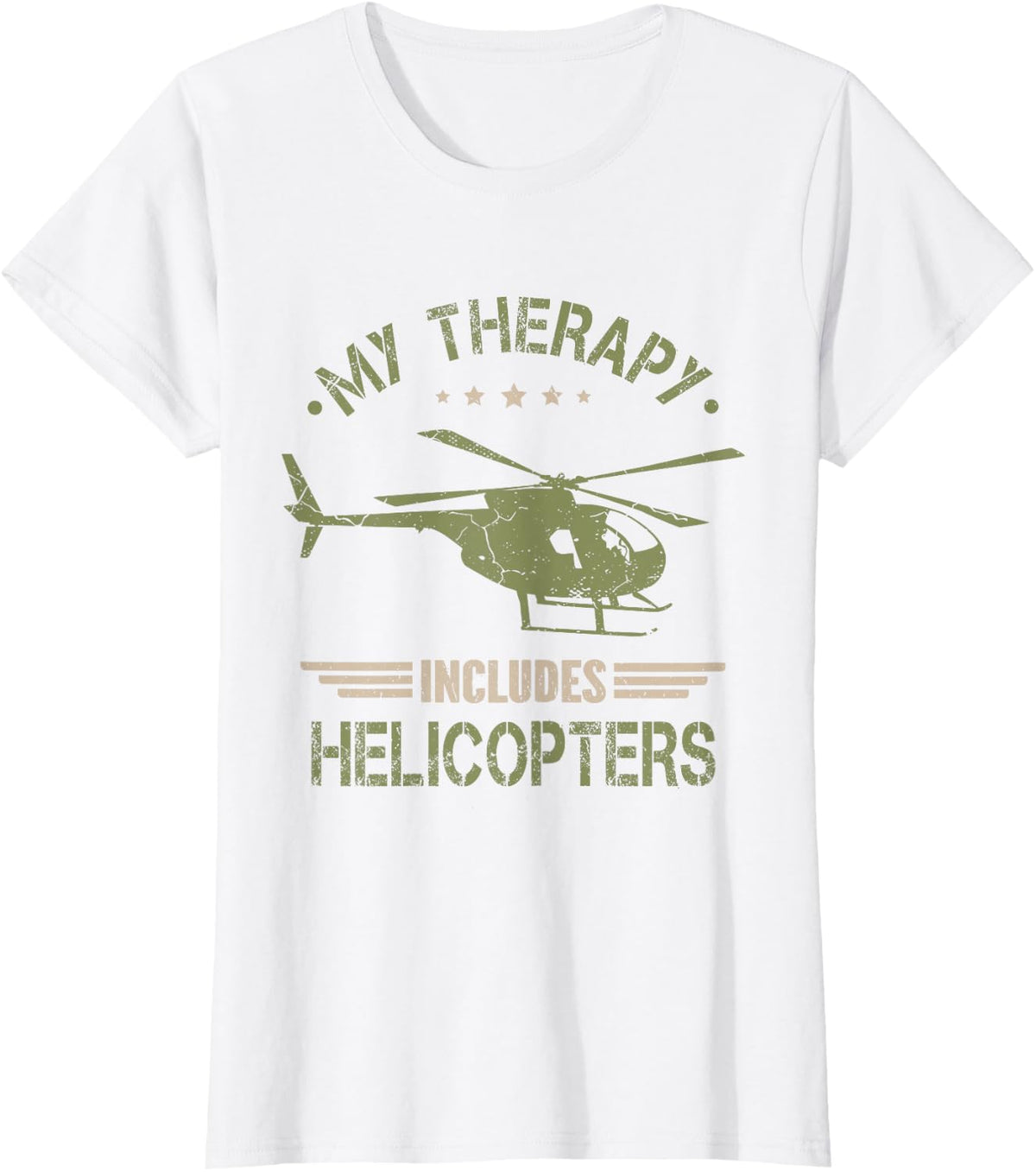 Helicopter Pilot Funny T-Shirt - White