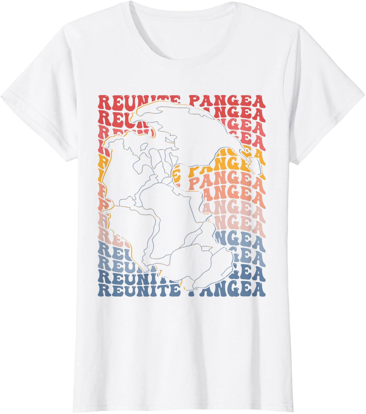 Reunite Pangea Groovy Rock Collectors Geologist Rock Hounds T-Shirt - White