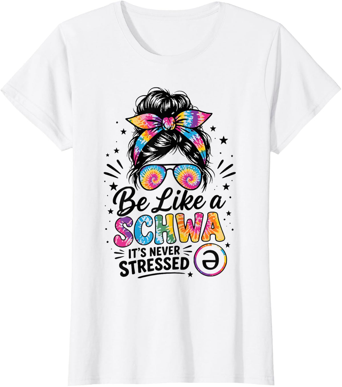 Be Like a Schwa It's Never Stressed Science of Reading T-Shirt - White