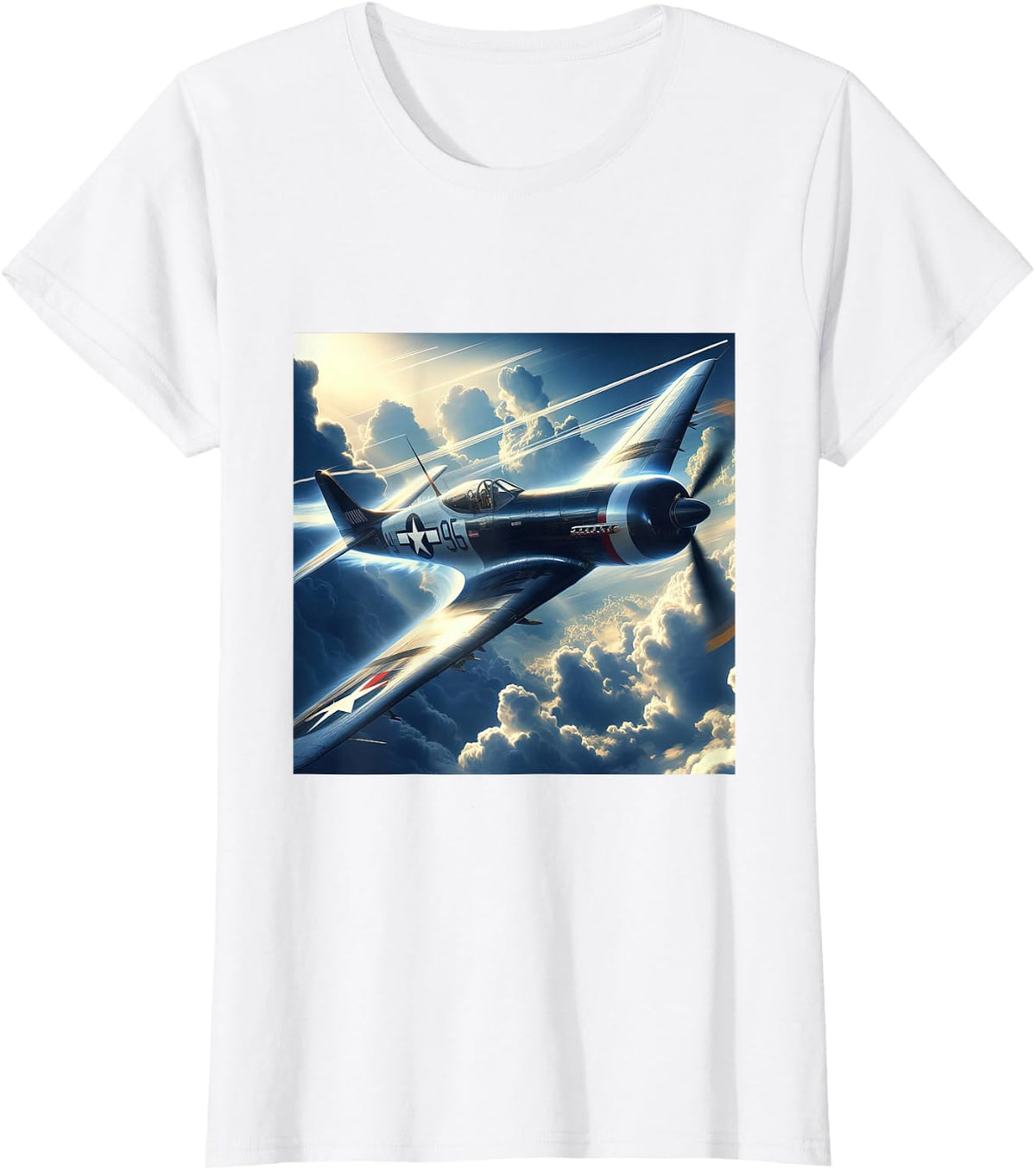 F4U Corsair Fighter Military WWII Aircraft T-Shirt - White