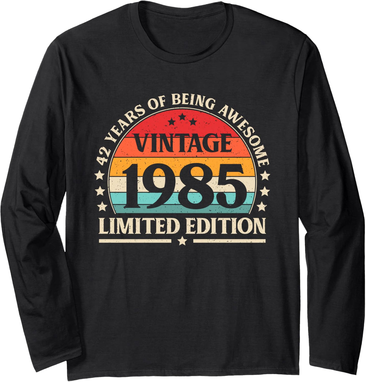 Vintage 1985 42nd Birthday Men Women 42 Years Old Long Sleeve T-Shirt - Adult Unisex Black