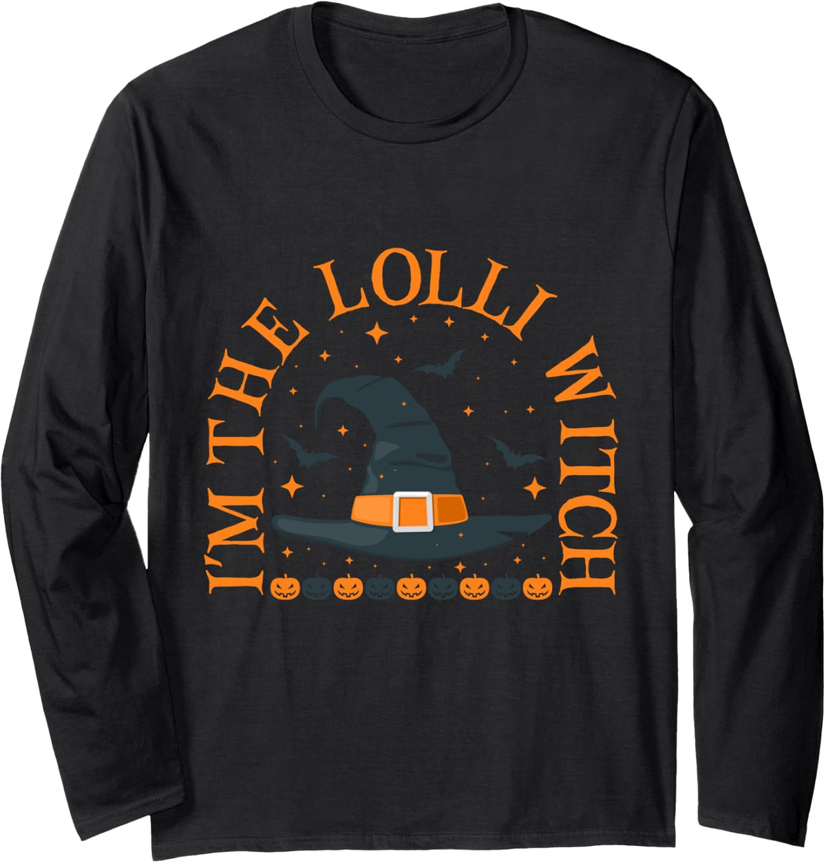 Im the Lolli Witch Shirt Halloween Matching Group Costume Long Sleeve T-Shirt - Adult Unisex Black
