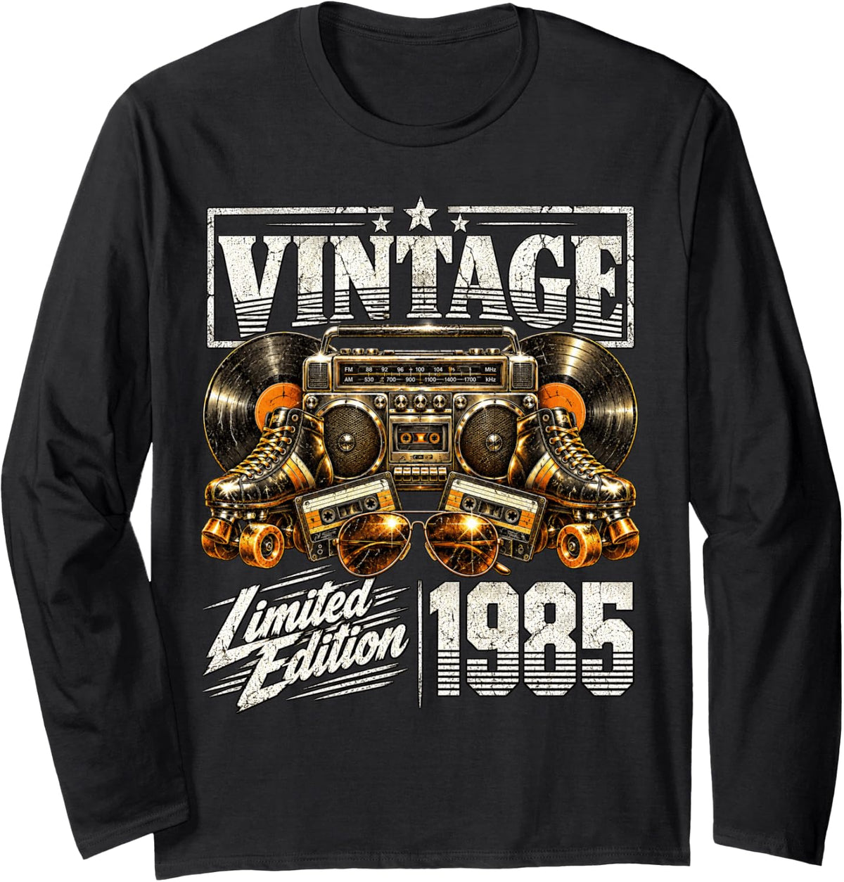 Limited Edition 1985 Man Woman 41. Birthday Long Sleeve T-Shirt - Adult Unisex Black