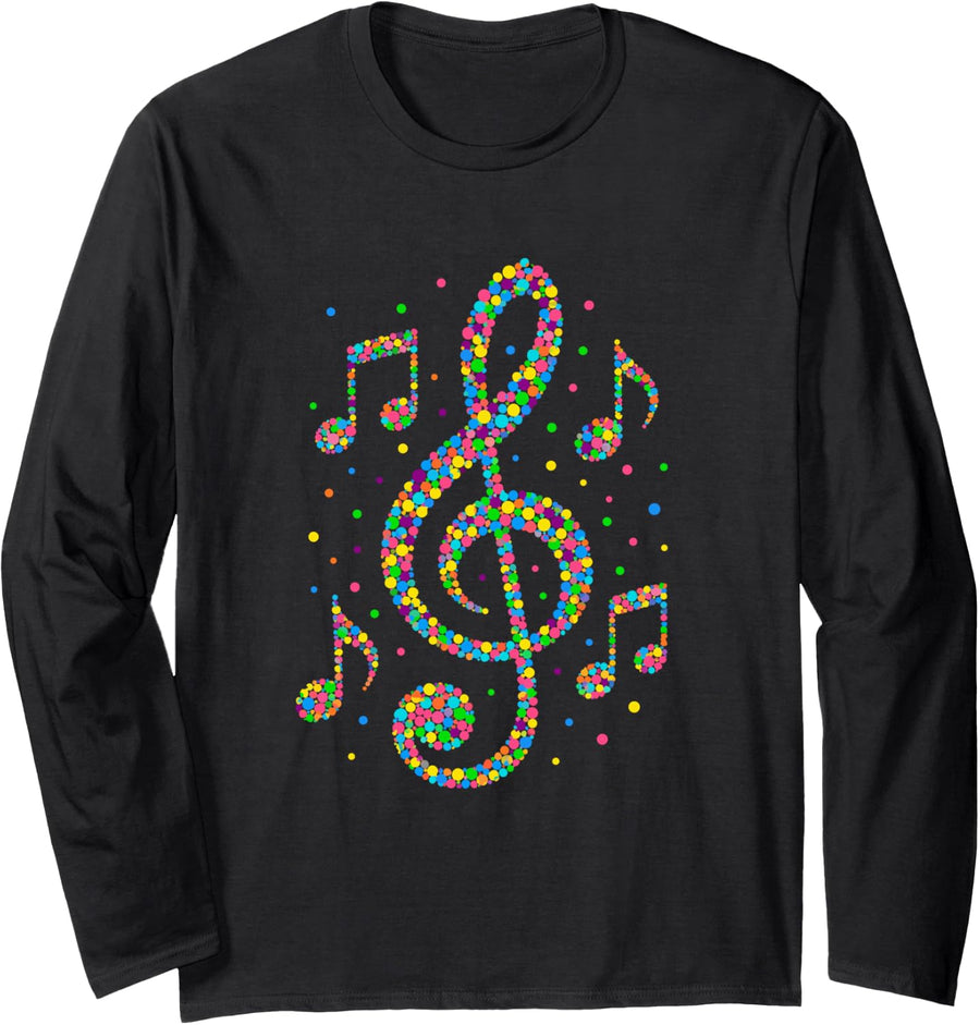 Musician Violin Key Sheet Music Key Music Choir Long Sleeve T-Shirt - Adult Unisex Black