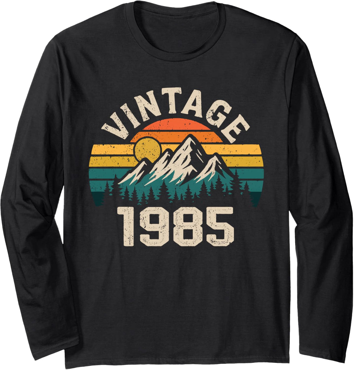 Vintage 1985 Classic Limited Edition Birth of Birthday Year Long Sleeve T-Shirt - Adult Unisex Black