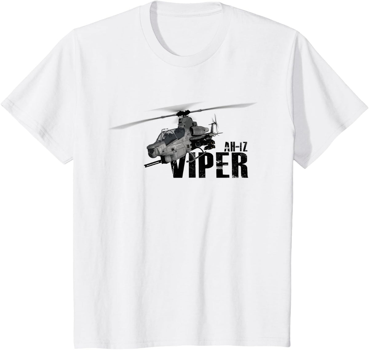 AH-1Z Viper Attack Helicopter "Aviation Action Series" Tee T-Shirt - White