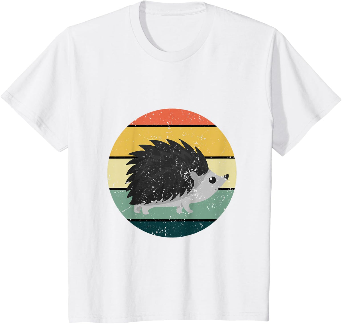 Retro Hedgehog Vintage Hedgehogs Cute Forest Animal Lover Tees T Shirts - White