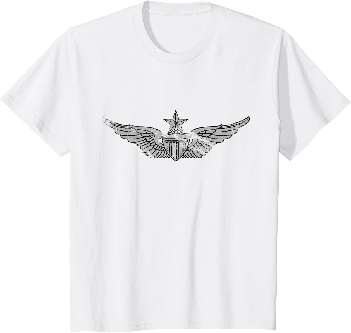US Army Senior Aviator Badge - Pilot Wings Vintage Look T-Shirt - White