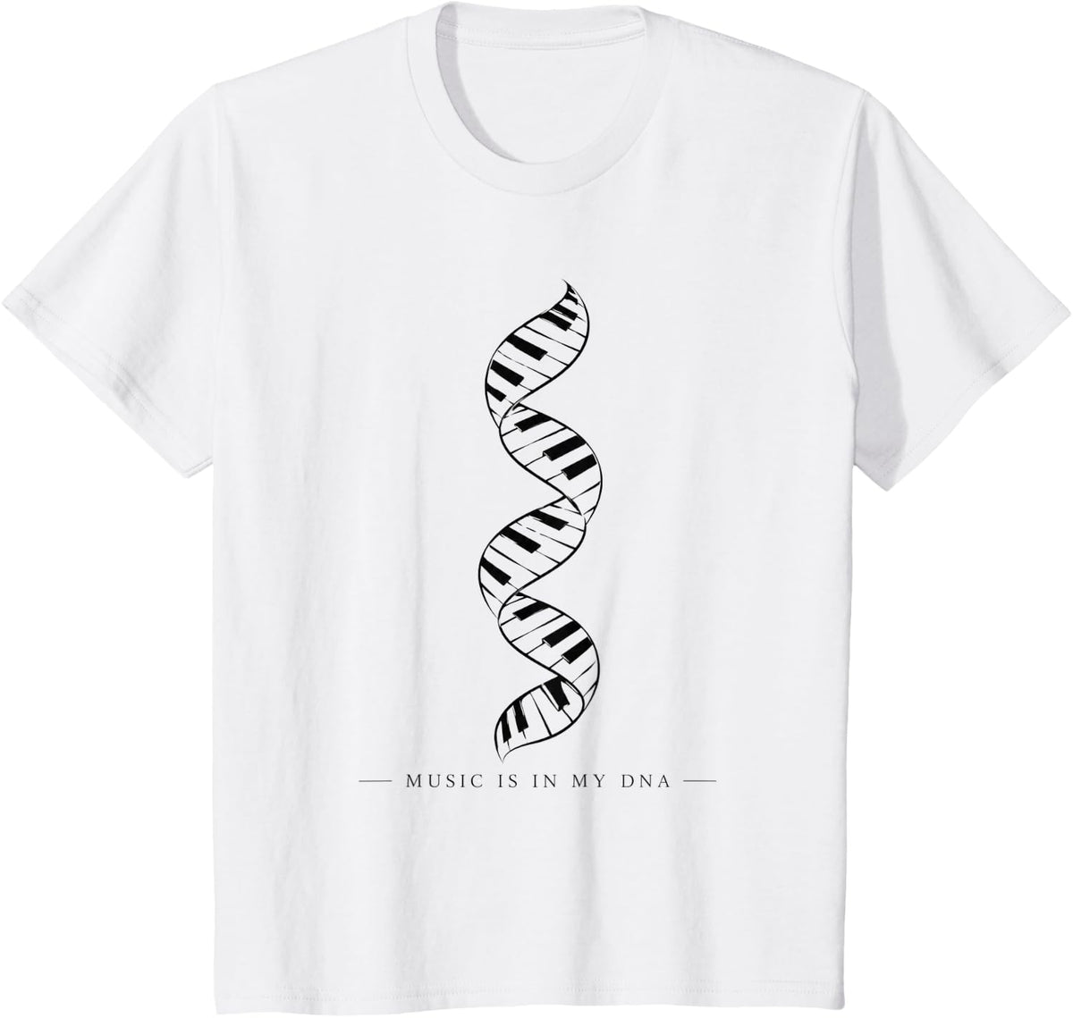 Music is in My DNA Piano Musician Composer T-Shirt - White