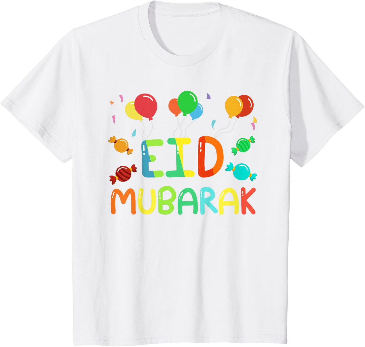 Eid Muslim Clothing Kids Eid Mubarak T-Shirt - White