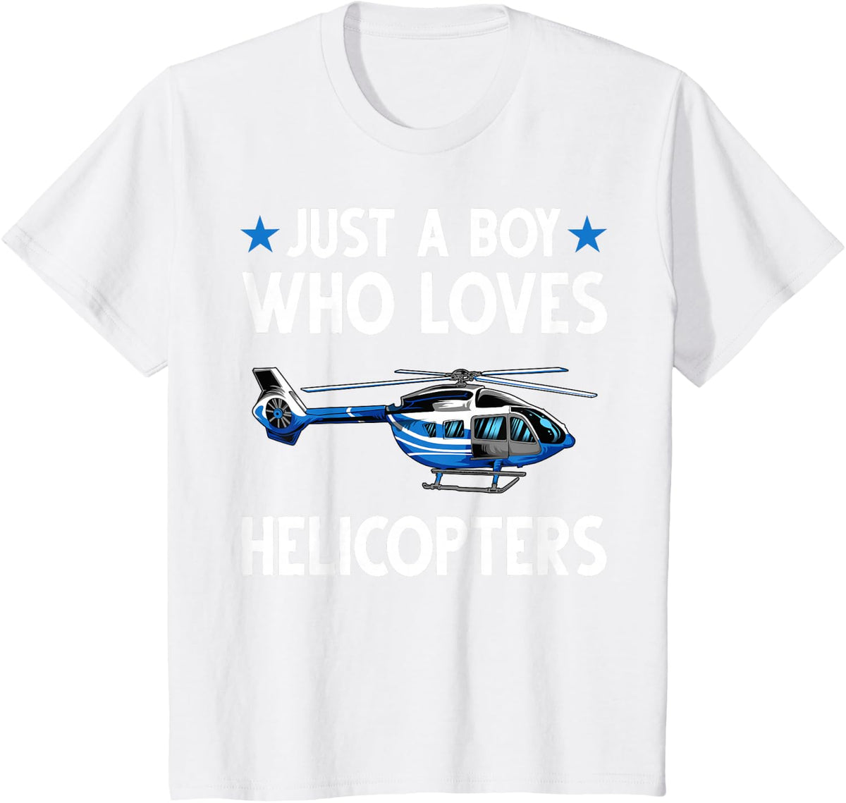 Funny Helicopter Gift Boys Toddler Kids Men Pilot Aviator T-Shirt - White