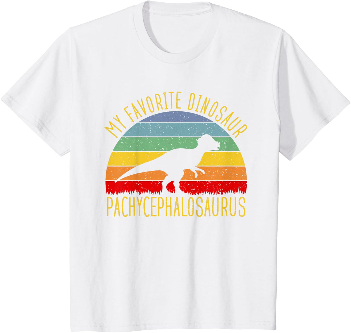 Pachycephalosaurus Is My Favorite Dinosaur - Dino Lover Kids T-Shirt - White