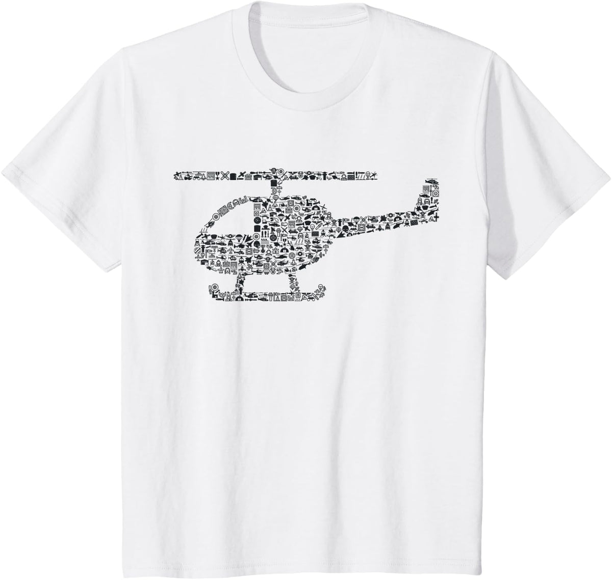 Helicopter Silhouette Icon Helicopter Pilot Gear Helicopter T-Shirt - White