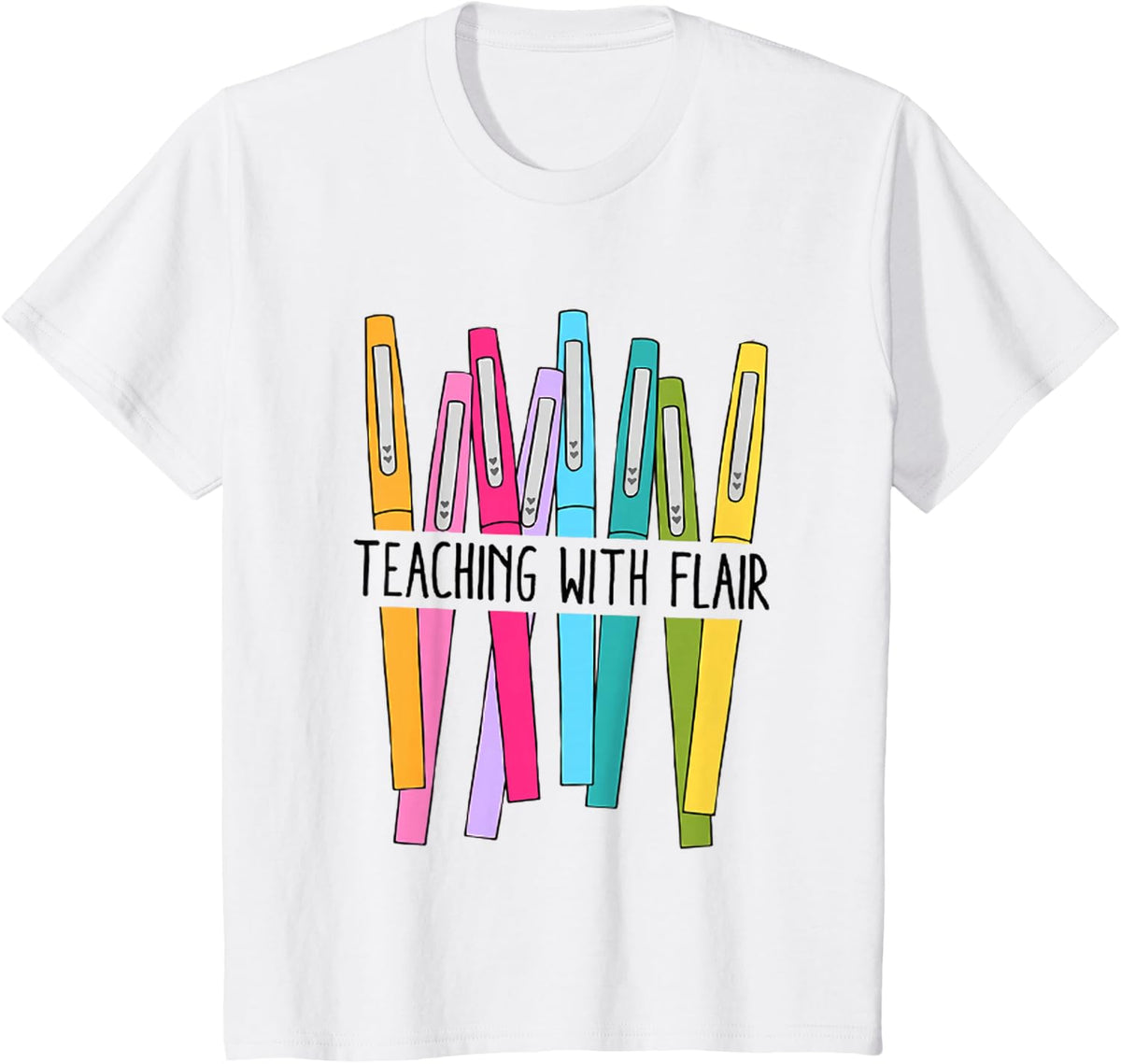 Teaching With Flair 100 Days Of School Teacher Appreciation T-Shirt - White