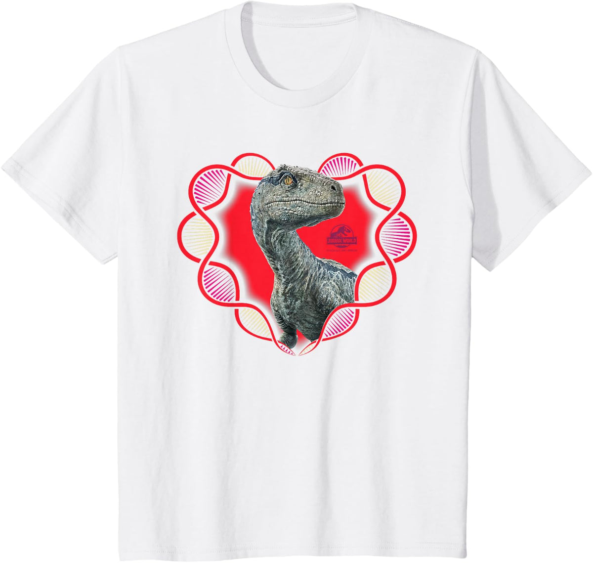 Jurassic World Blue the Raptor Valentine's Day T-Shirt - White