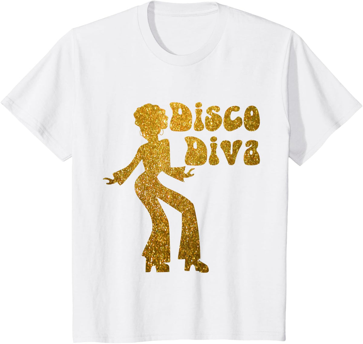 Disco Diva - Retro 70's Seventies Retro Disco Ball T-Shirt - White