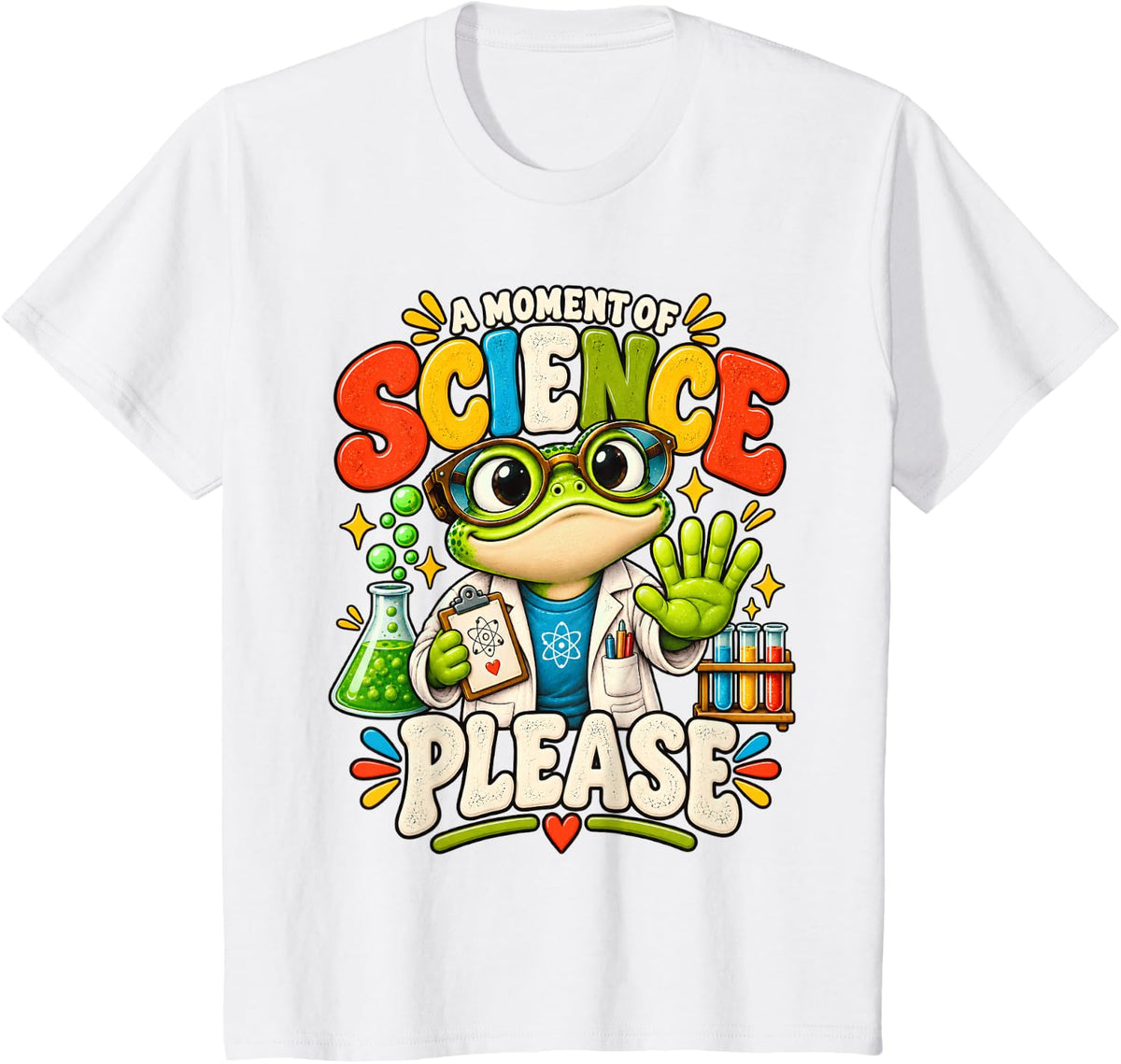 A Moment of Science Please Funny Science Teacher T-Shirt - White