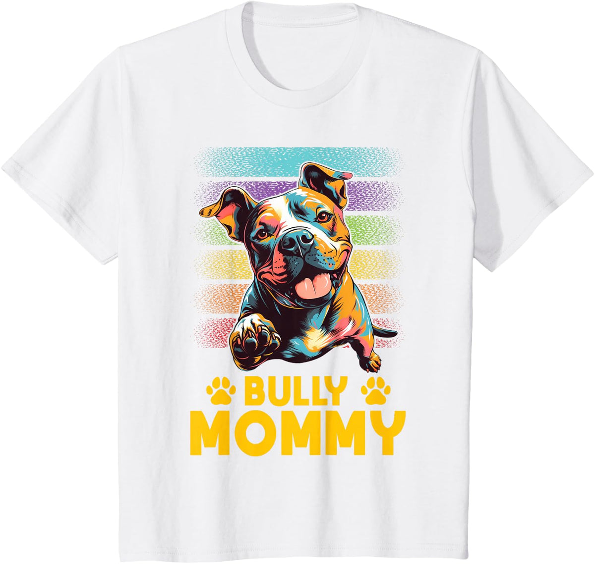 American Bully Mommy Proud Canine Dog Mother T-Shirt - White
