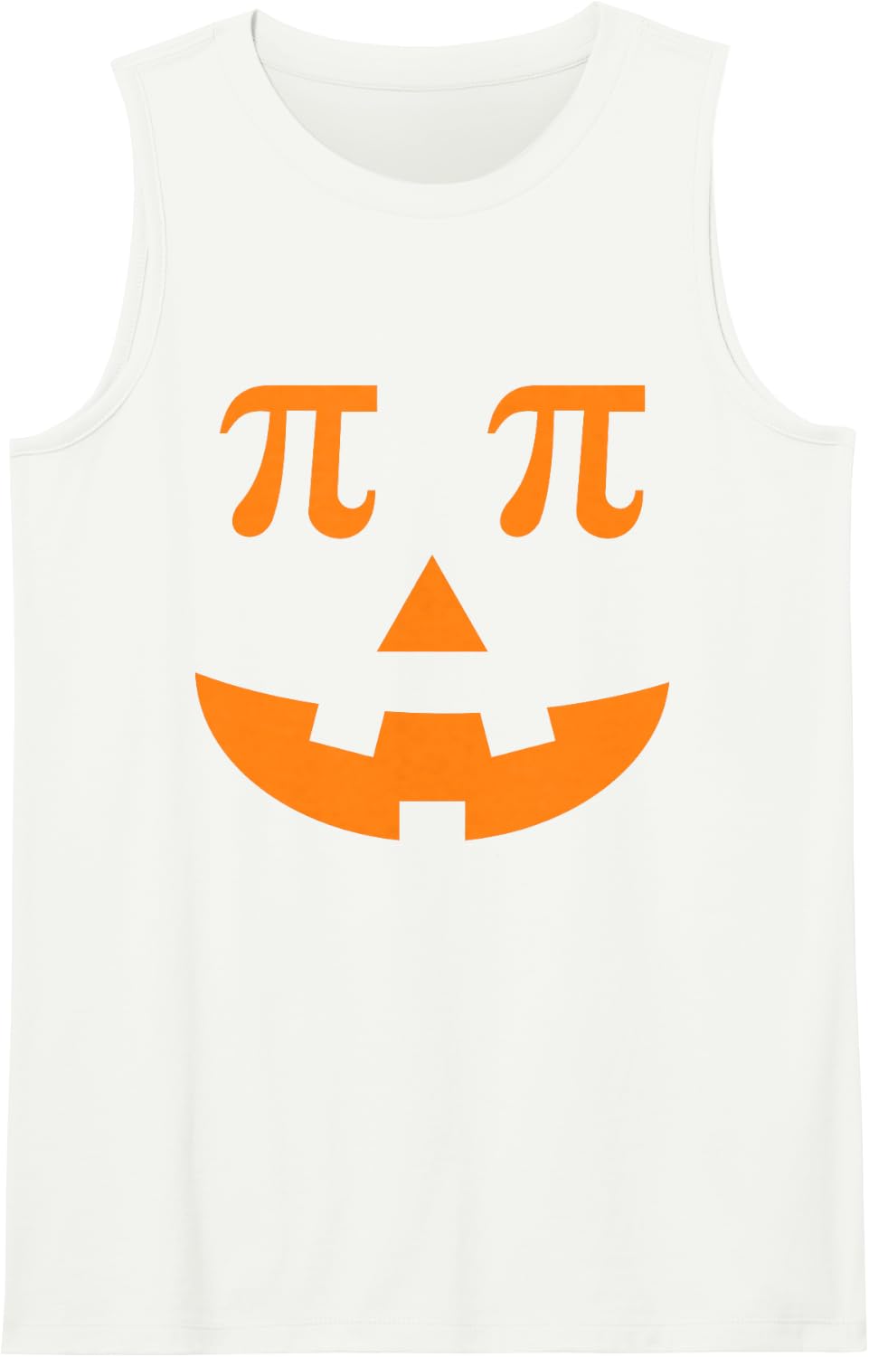 Pumpkin Pi Pie Funny Math Pun Thanksgiving Halloween Costume Sleeveless Tank Top - White