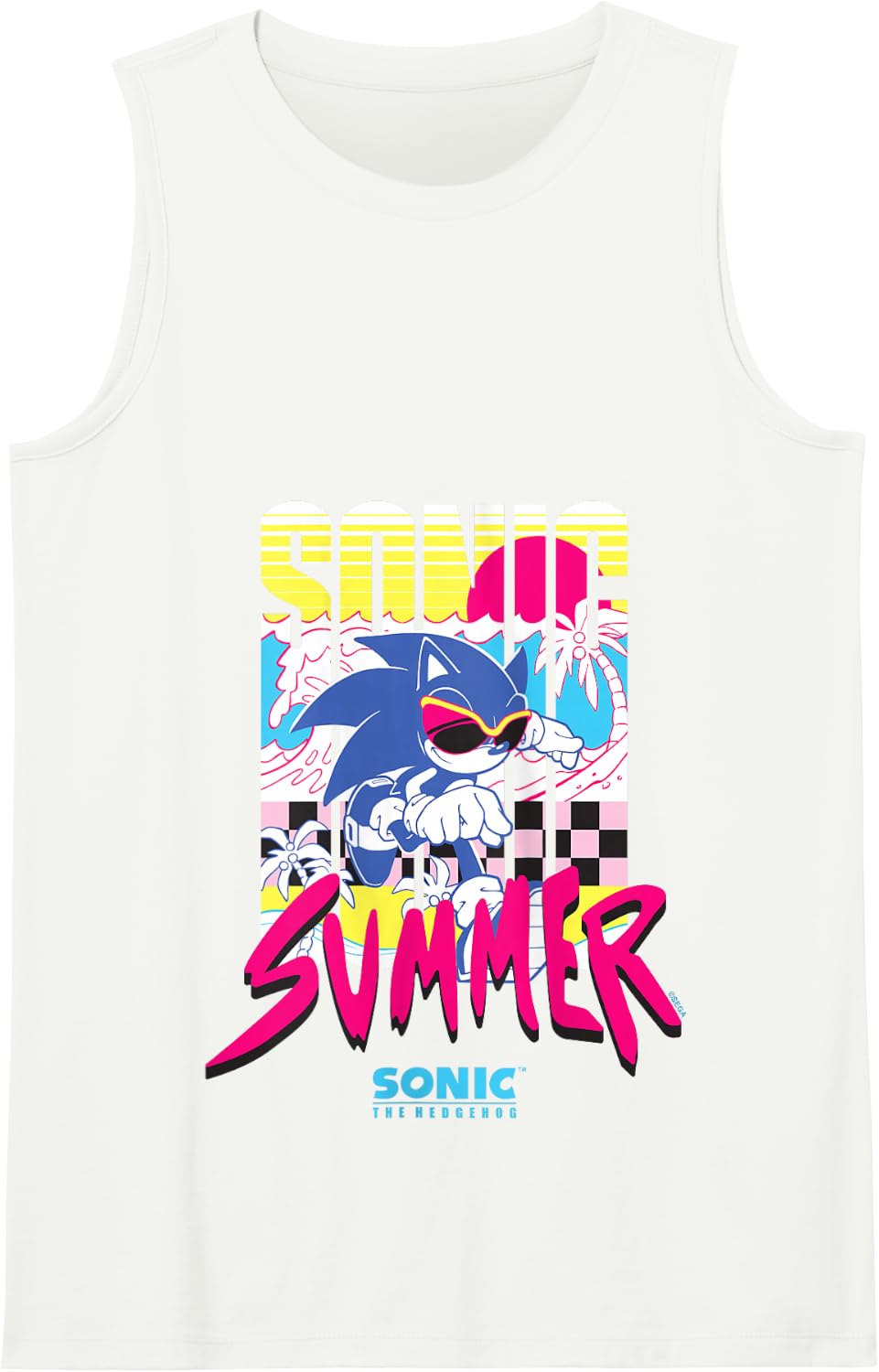 Sonic The Hedgehog - Sonic Summer Sonic Tank Top - White