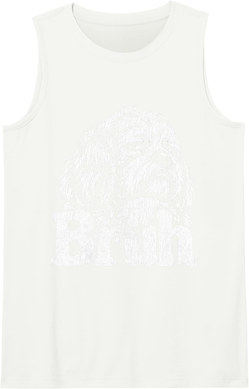 Bruh Shih Tzu Sleeveless Tank Top - White
