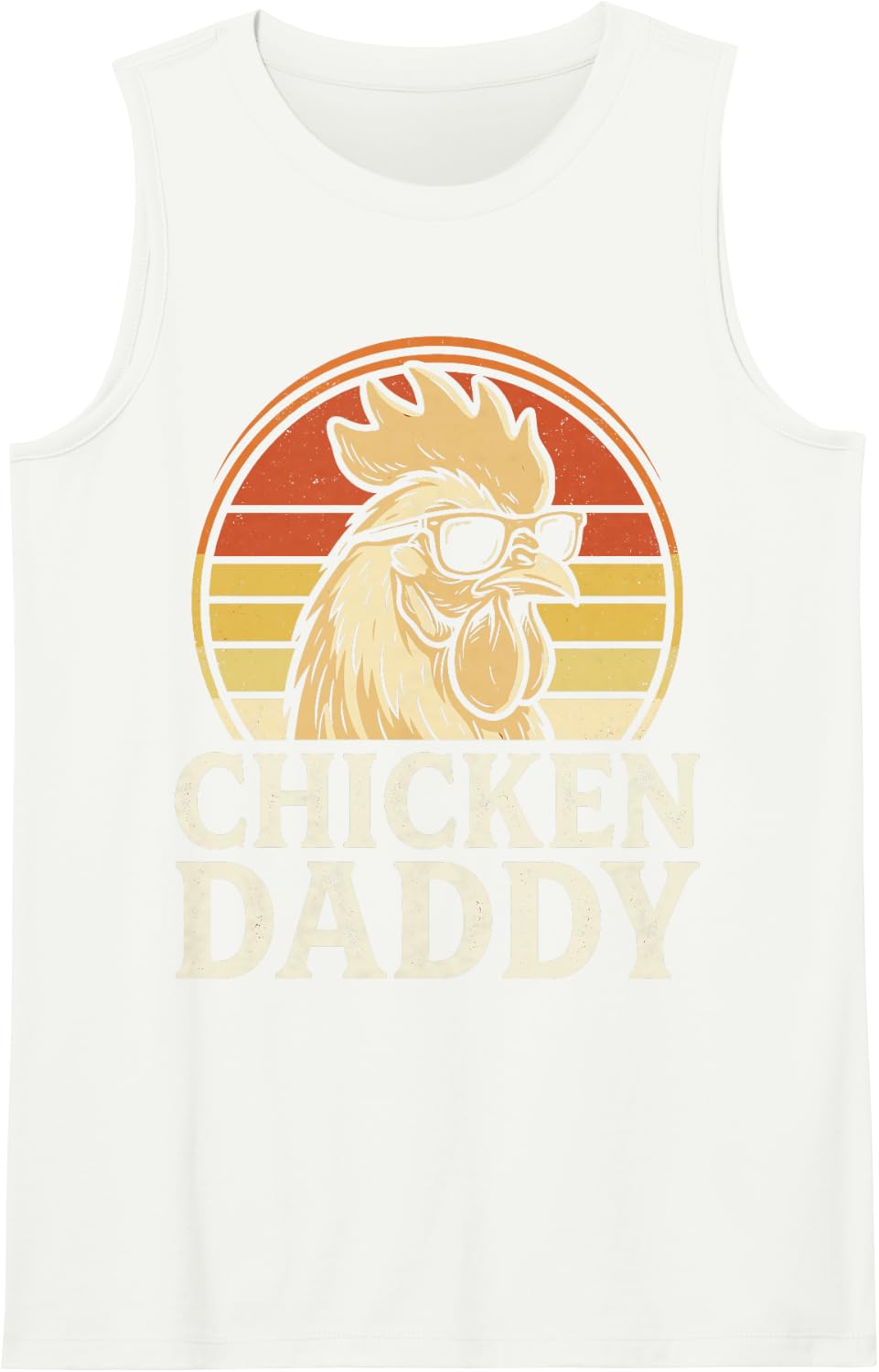 Chicken Daddy Livestock Farmer Farm Farming Cowboy Rancher Sleeveless Tank Top - White