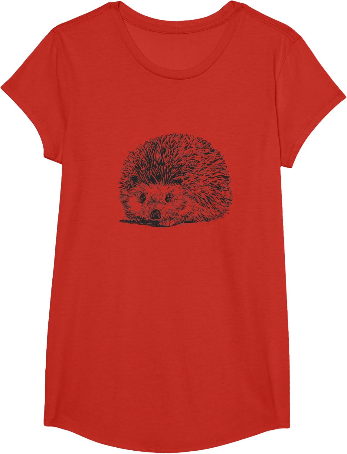 Hedgehog T Shirt T-Shirt - Girls Red