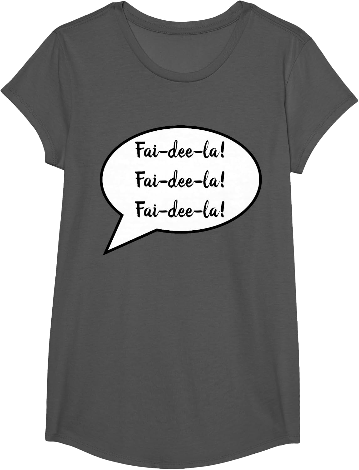 "Fai dee la" or "hurry up" popular Chinese expression Tshirt T-Shirt - Girls Asphalt Grey