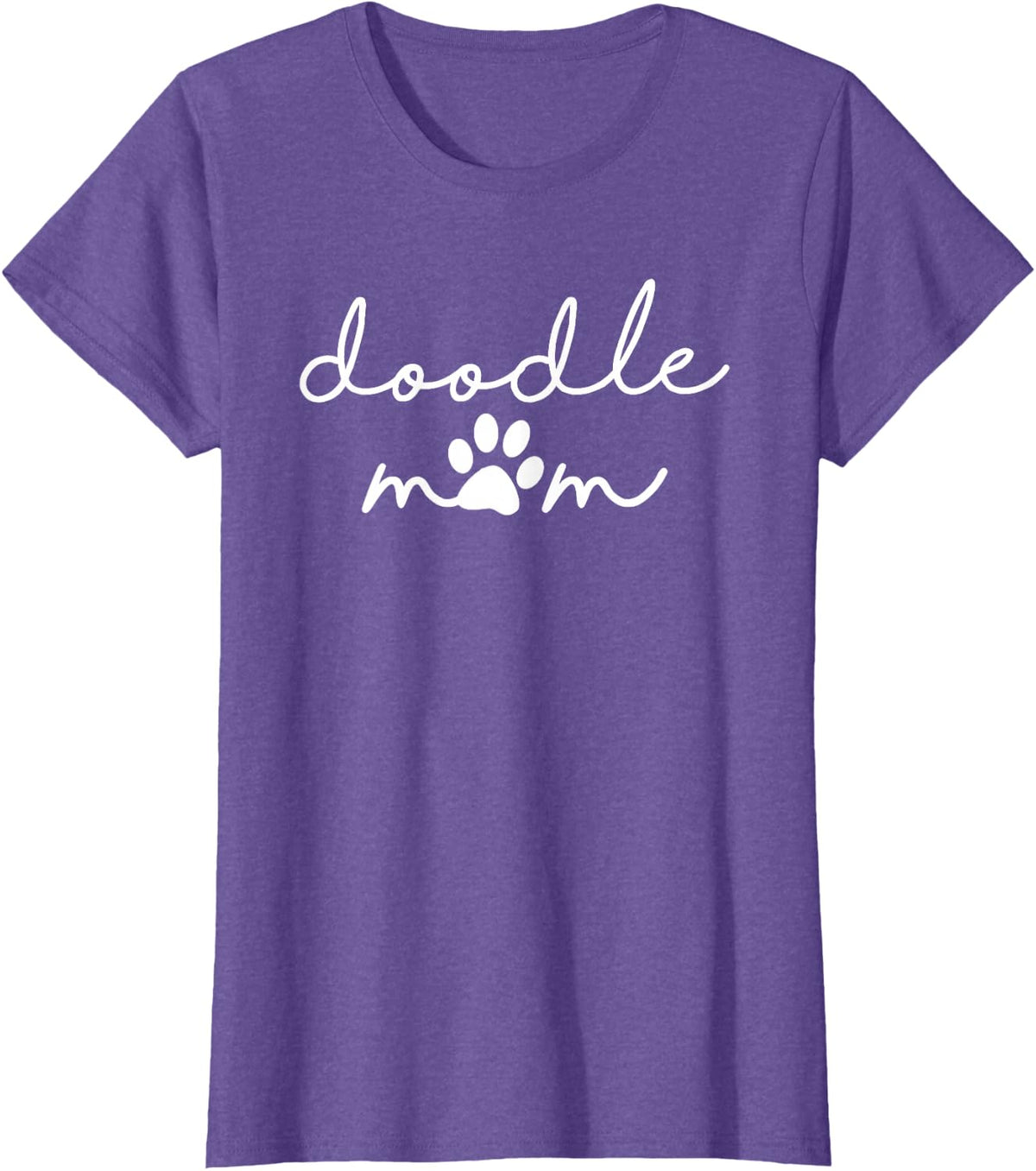 Golden Doodle Mom Mini Labradoodle Goldendoodle Pawprint T-Shirt - Purple Heather
