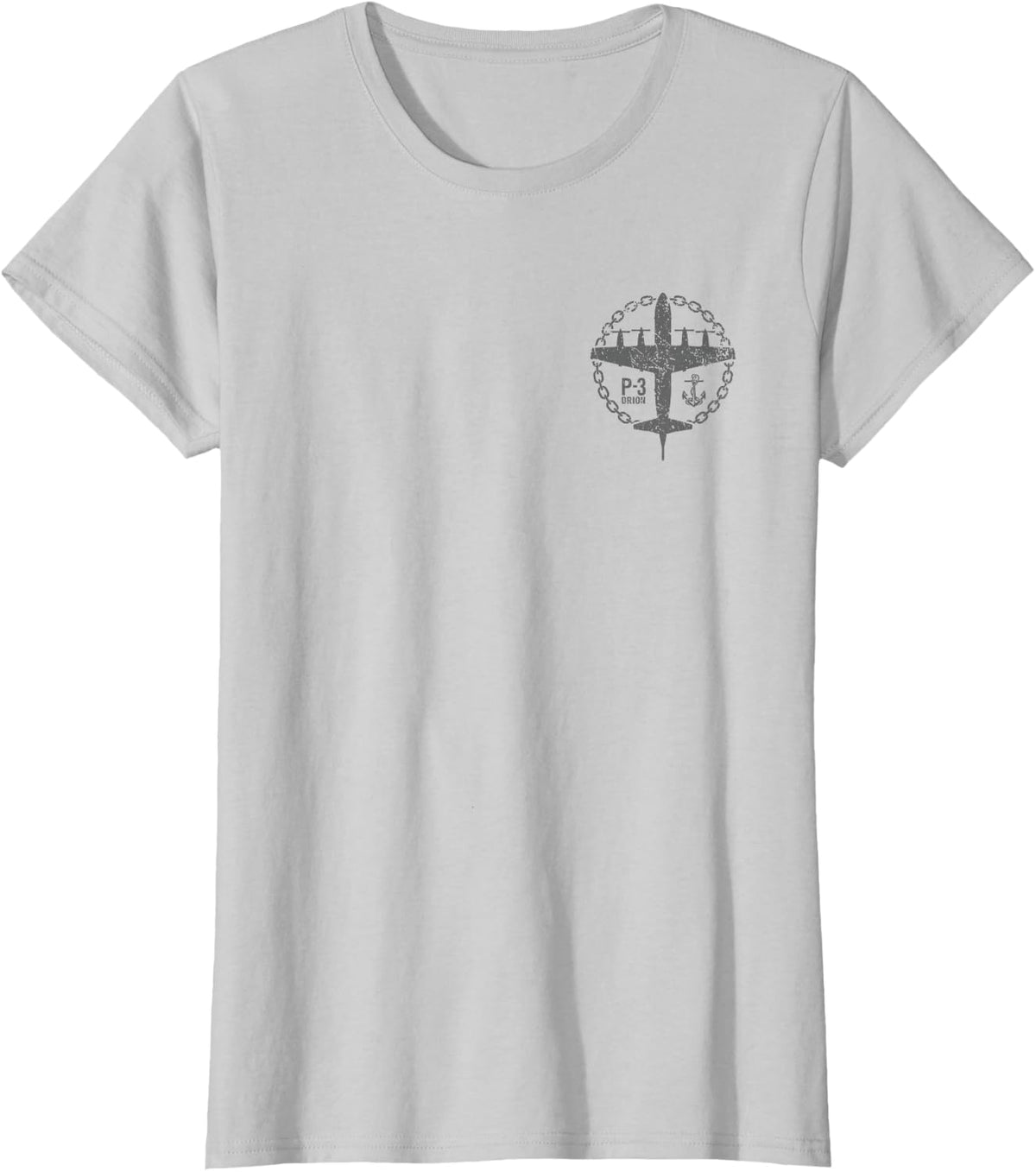 P-3 Anti-Submarine Warfare Patrol Aircraft T-Shirt - Silver Grey