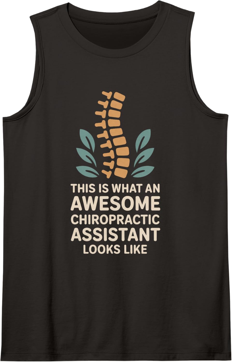 Awesome Chiropractic Assistant Sleeveless Tank Top - Black