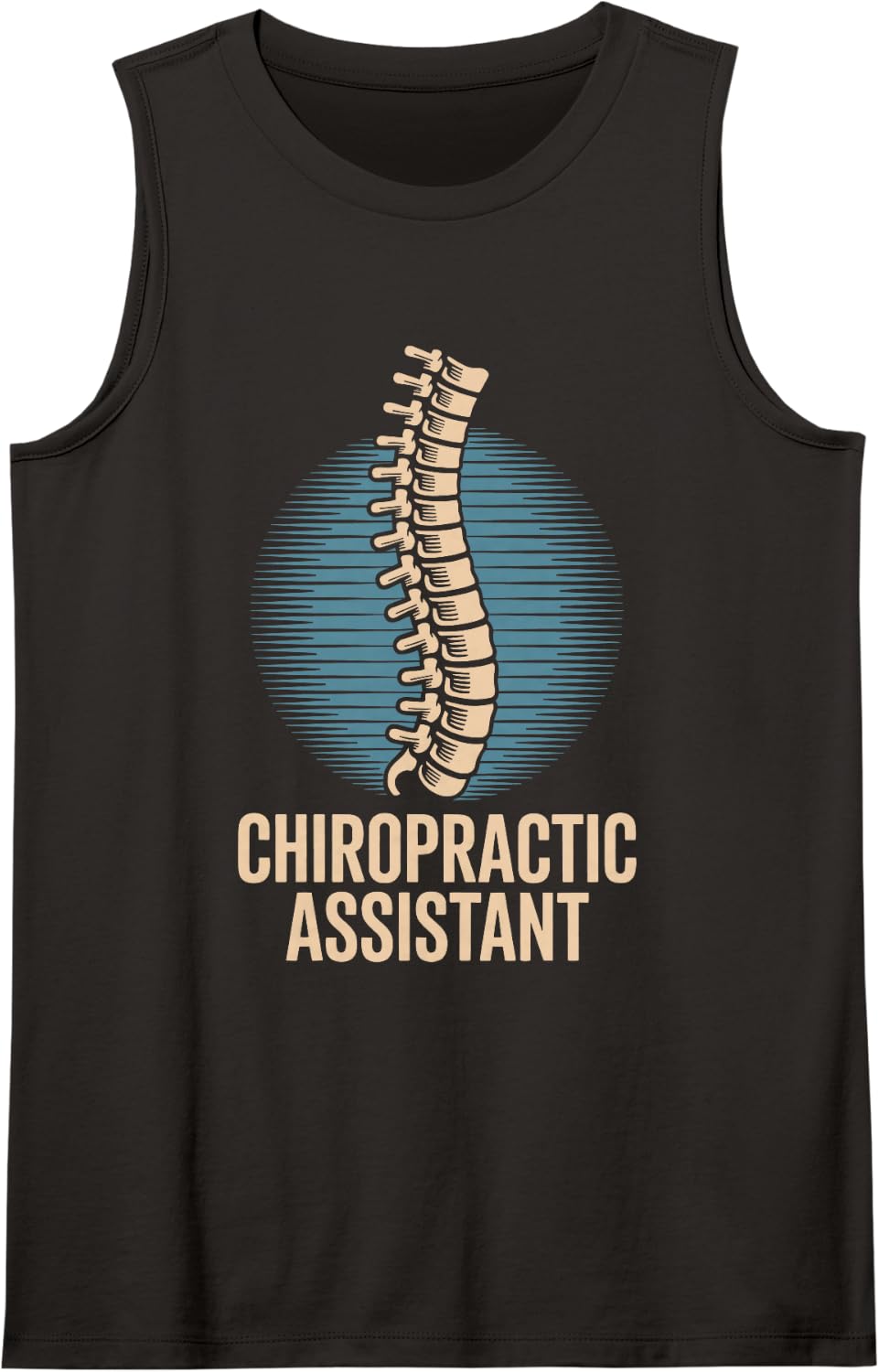 Chiropractic Assistant Sleeveless Tank Top - Black