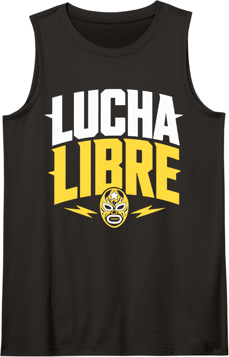 Lucha Libre Mexican Wrestler Luchador Mask Wrestling Sleeveless Tank Top - Black