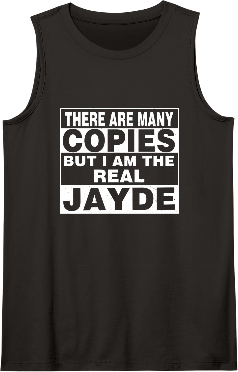 Jayde Shirt Name Personalized Tee Firstname Surname Sleeveless Tank Top - Black