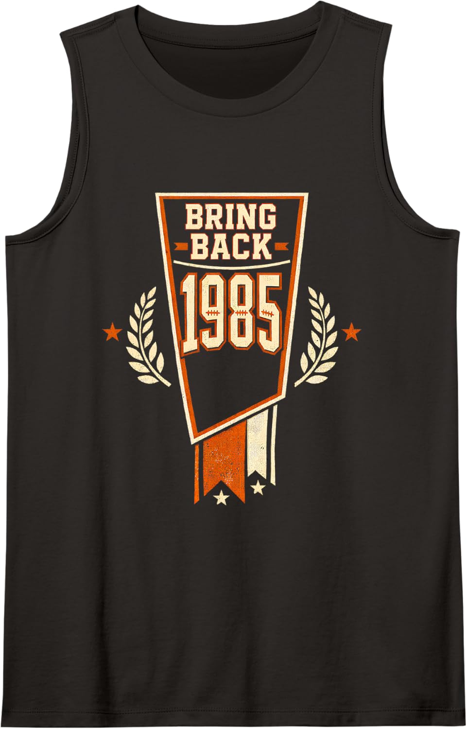 Bring Back 1985 Banner Vintage Sleeveless Tank Top - Black