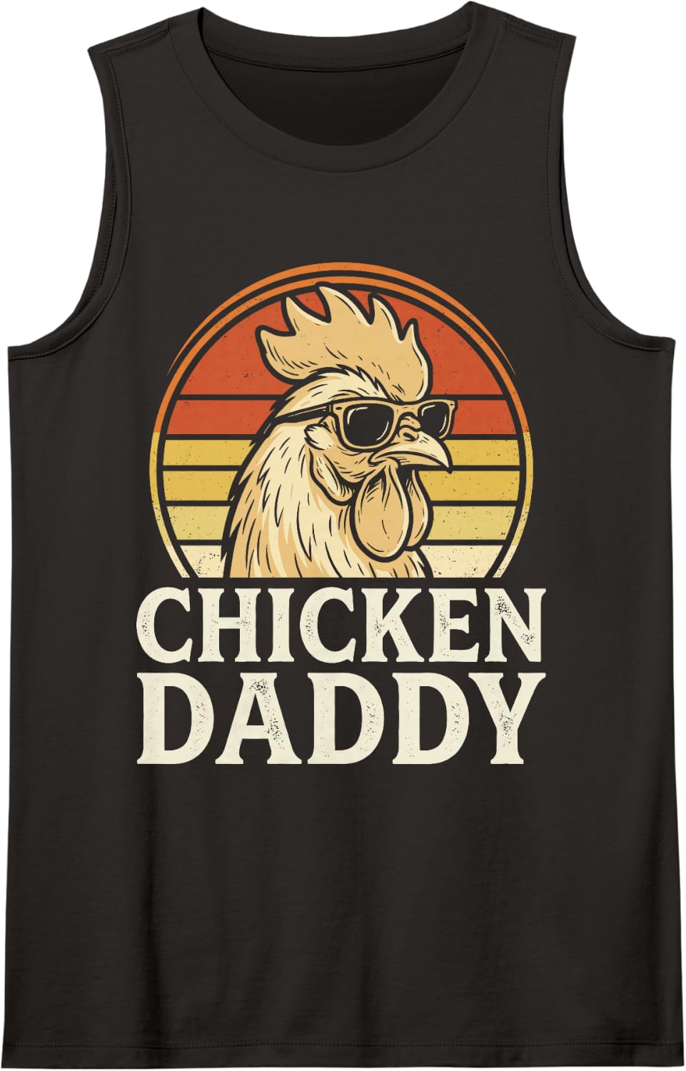 Chicken Daddy Livestock Farmer Farm Farming Cowboy Rancher Sleeveless Tank Top - Black