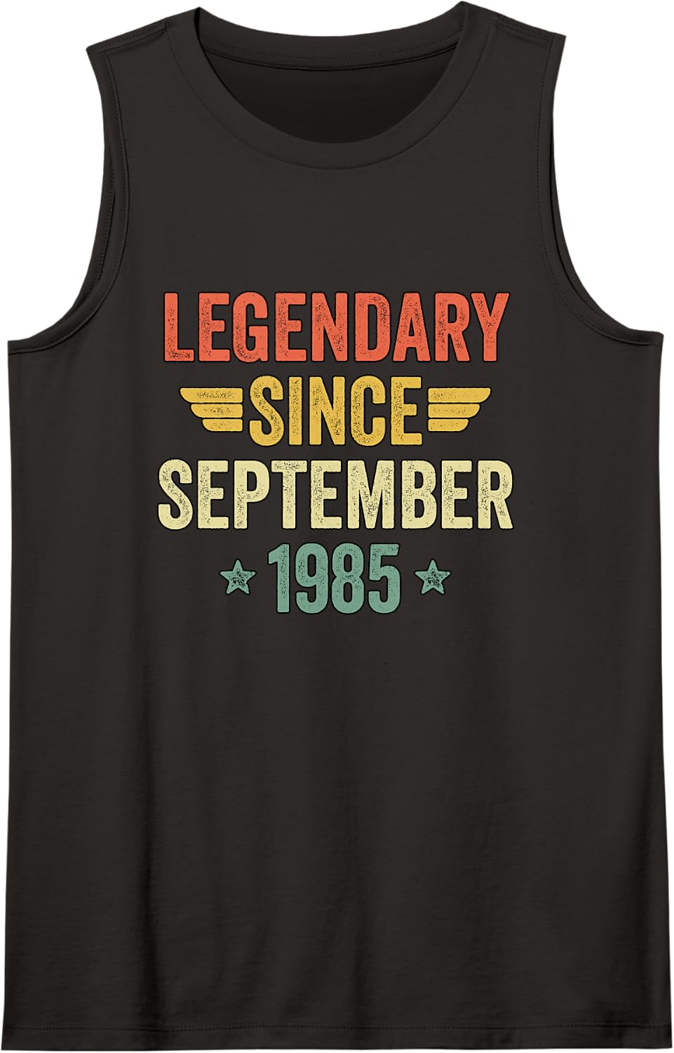Legendary Since September 1985 Sleeveless Tank Top - Black
