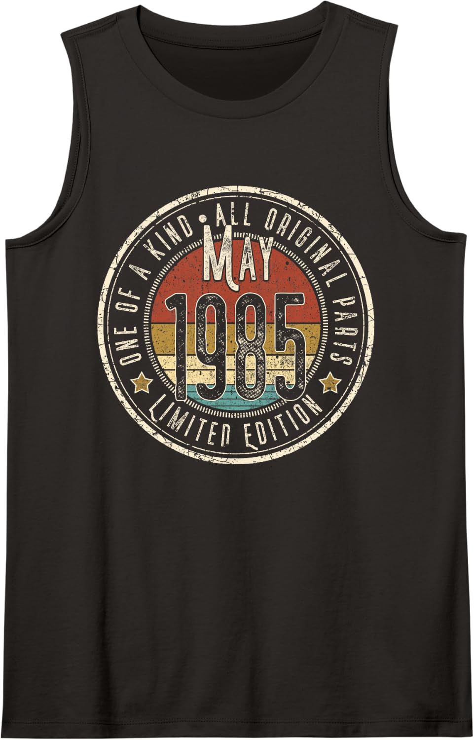 41st Birthday Vintage May 1985 Retro Limited Edition Tank Top - Black