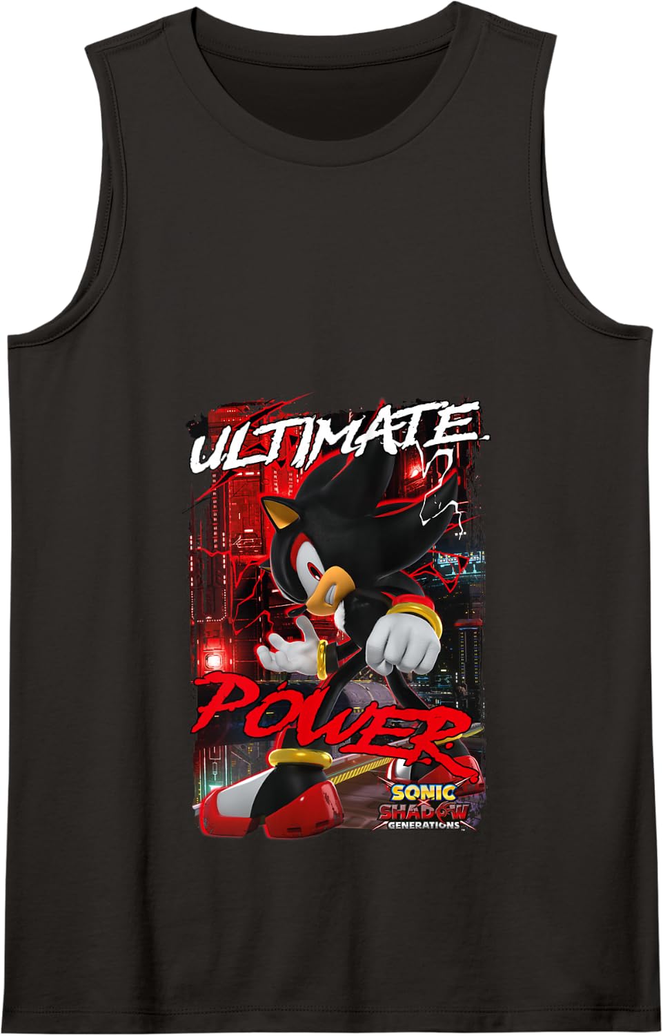 Sonic the Hedgehog Sonic X Shadow Generations Ultimate Power Tank Top - Black