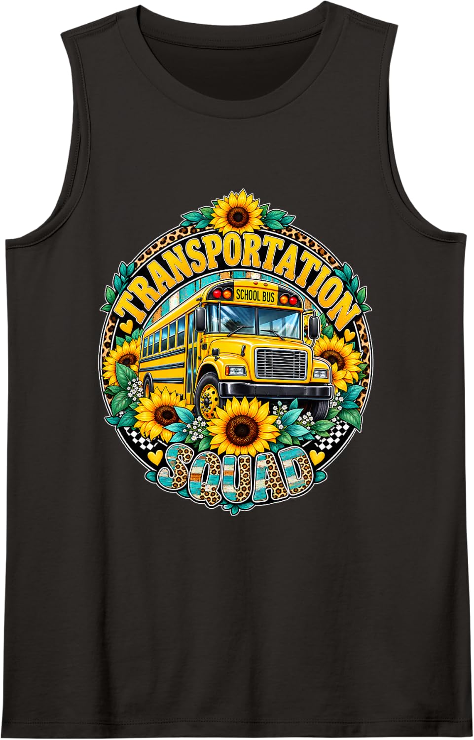 Transportation Squad Driving Bus Driver Bus Driver Shirt Sleeveless Tank Top - Black