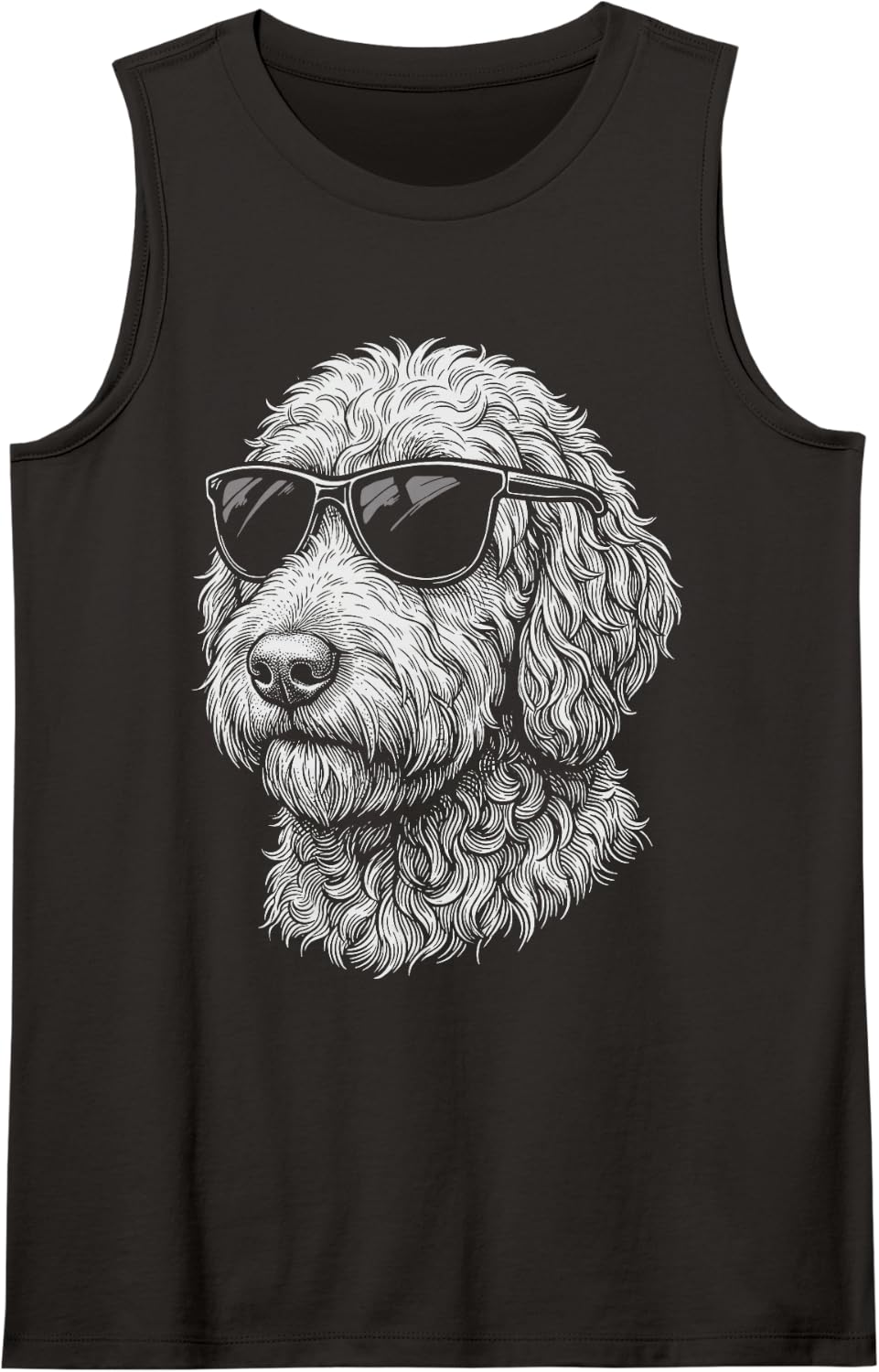 Goldendoodle Sunglasses Sleeveless Tank Top - Black
