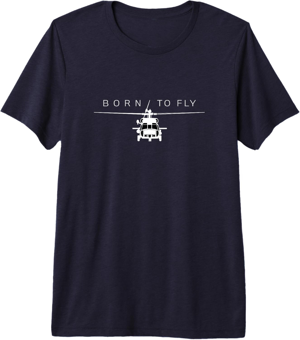 Blackhawk Military Aviation Apparel Helicopter Pilot Gift Premium Tri-blend T-Shirt - Navy Blue